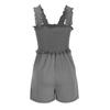 2026 New Lightweight European & American Sleeveless Square Neck Smocked Jumpsuit with Wide-Leg Shorts