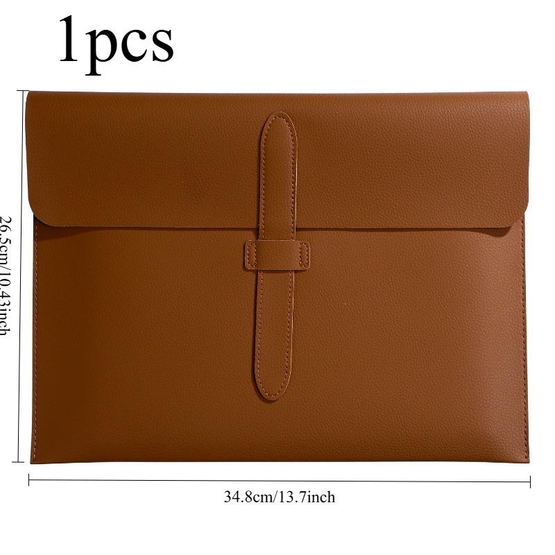 1/3pcs Pu Leather Folder A4 File Bag Multi-function Storage Bag Data Storage Bag Briefcase Exam Data Bag