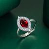 BELLA BOX Leaf Opening Resizable Rings For Women Zircon Engagement Party Fine Jewelry Gift