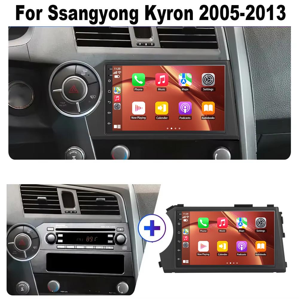 Autoradio Android für SsangYong Kyron Actyon 2005–2013 GPS-Navigation Stereo Auto Wifi Multimedia-Player Bluetooth 2Din BT
