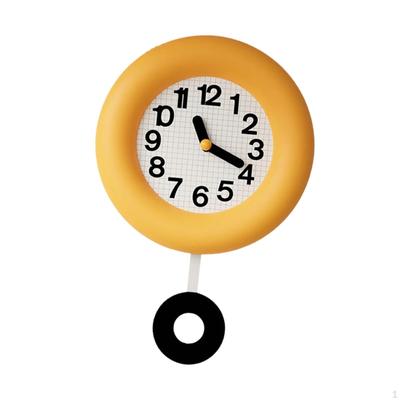 Analoge Wanduhr mit leisem Uhrwerk, rundes Holz für verschiedene