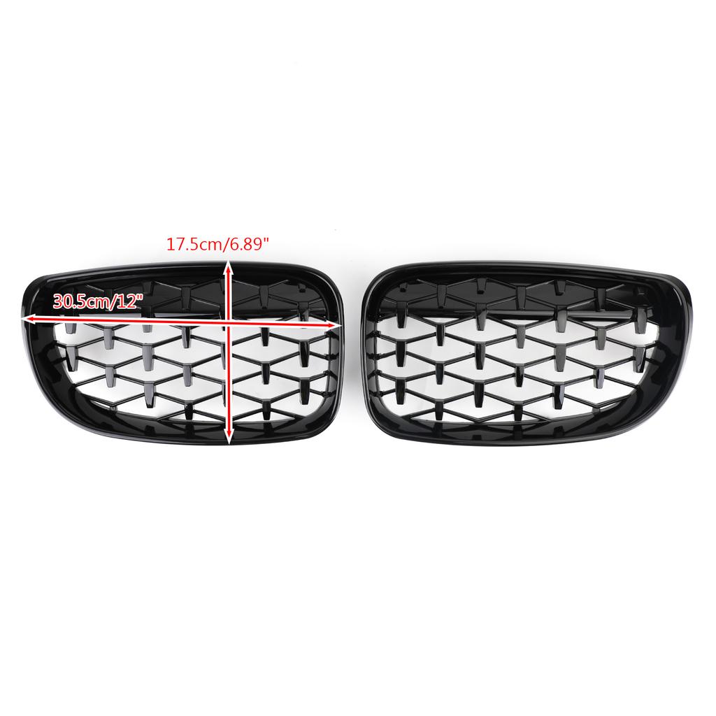 Meteor Black Front Grille Fit BMW 1 Series E81 E87 E82 E88 128i 135i 2008-2012