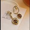 Temperament Fashion Gold Color Crystal Drop Dangle Earrings for Women Luxury Korea Stud Earring Bride Jewelry Accessories Gift