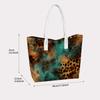 Vintage Leopard Print Tote Bag Portable Casual Stylish Daily Use Purse
