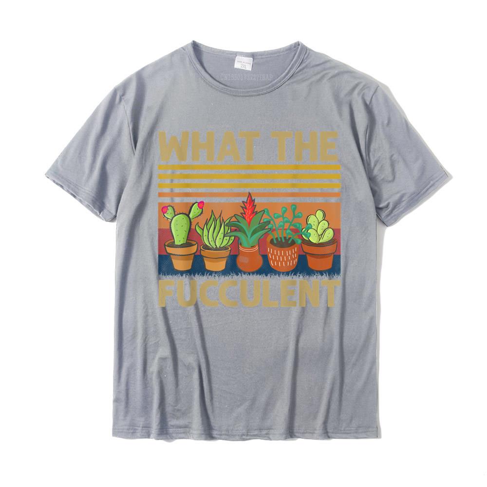 

What the Fucculent Cactus Succulents Plants Gardening TShirt Cotton T Shirts for Unisex Custom Tops Tees Wholesale Printed On S