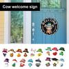 Outdoor Welcome Sign Interchangeable Highland Cow Welcome Sign Set Holiday Decor For Fall Home Bedroom Office Store Housewarming