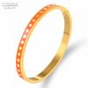 Bracciali e Braccialetti Colorati Smaltati a Pois per Donna Braccialetti Rotondi Colore Oro Braccialetti in Acciaio Inossidabile Matrimonio