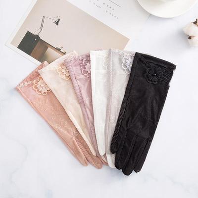 Women's Lace Flower Sun Protection Driving Gloves - Breathable, Lightweight, Touchscreen-Compatible for Outdoor Cycling