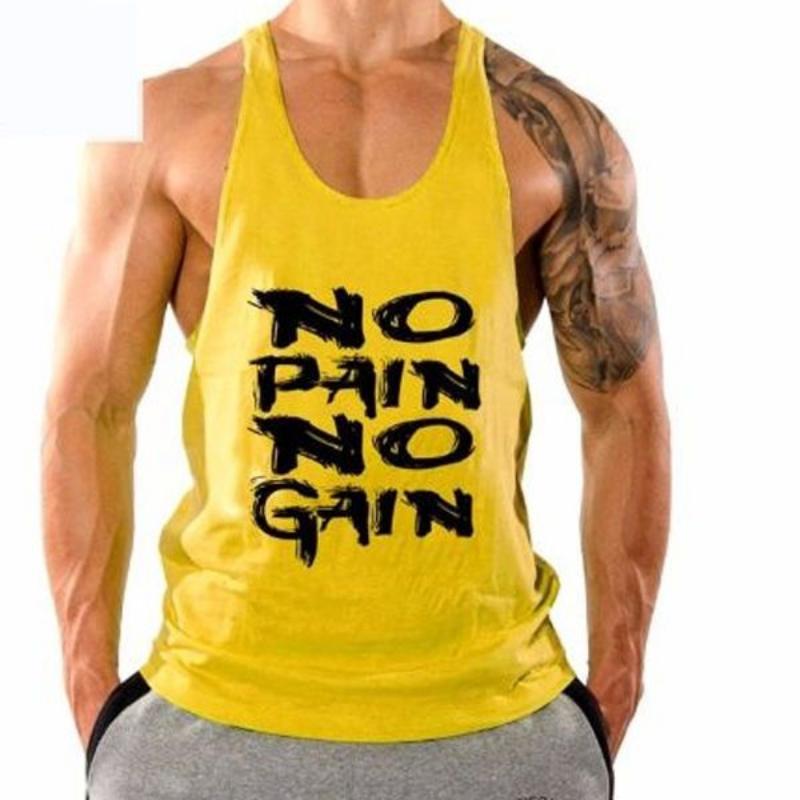 Tank Top Summer Y Back Gym Stringer Tank Top Men Cotton Clothing Bodybuilding Sleeveless Shirt Fitness Vest Muscle Singlets Workout Tank