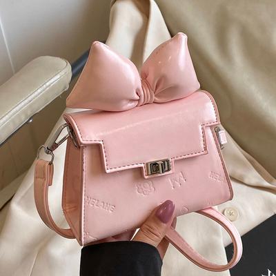 Trendy New Product Cute Embossed Korean Version Niche Bow Mouth Red Envelope Fashionable Foreign Style Super Fire Versatile Messenger Women's Bag