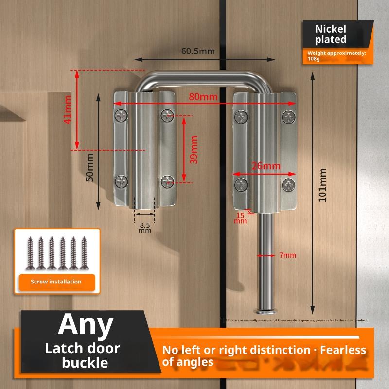 1Pcs Durable Aluminum Alloy Door Latch Lock 90/180 Degree Gate Latch Safety Anti-Theft Buckle Door Bolts Door Buckle Hardware