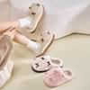 Women Indoor Fluffy Slippers Warm Faux Fur Bow Knot Female Winter Cotton Shoes Soft Plush Girls Home House Floor Slipper