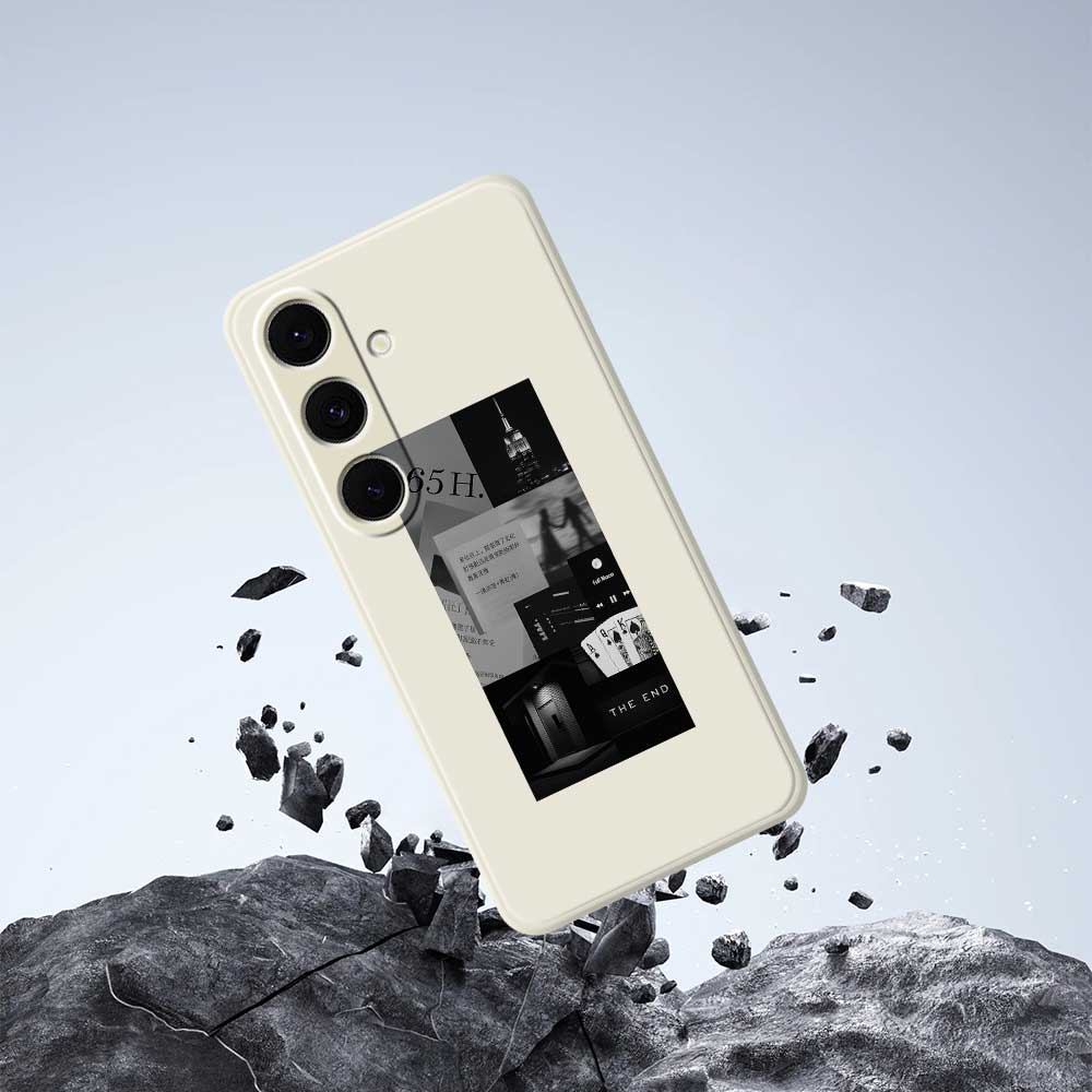 For Samsung Galaxy S24 FE Case Stitching Photos Pattern Printing Straight Edge TPU Phone Back Cover