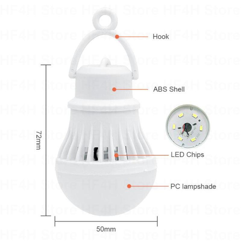 5V USB Power Portable Camping Lamp Lantern Mini LED Bulb Book Light Reading Study Table Super Birght for Outdoor