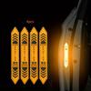 4Pcs Reflective Open Warning Stickers for Car Door, Night Visibility Auto Safety Prompt Decals