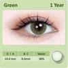 1 Pair Color Contact Lenses 14.0mm Yearly Use Soft Lens, Blue & Green Eyes, Cheap Comfortable