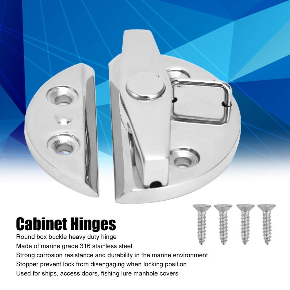 Marine Grade Round Turn Button Catch Cabinet Twist Lock  For Boat Door & External Cabinet