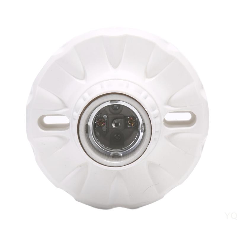 E27 Ceramic LED Socket - Round Base Holder for Hanging Ceiling & Wall Lamps