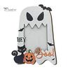 Waterproof Photo Frame Halloween Wooden Frame, Pumpkin Ghost Cat Cutout Picture Holiday Portrait Holder, Double-sided Tabletop Decor for Home