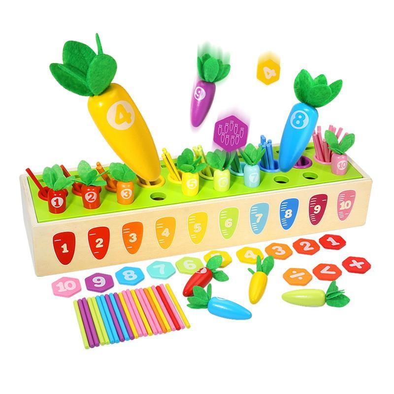 Children Wooden Geometry Pairing Classification Intellectual Box Storage Color Building Block Math Cognitive Educational Toys