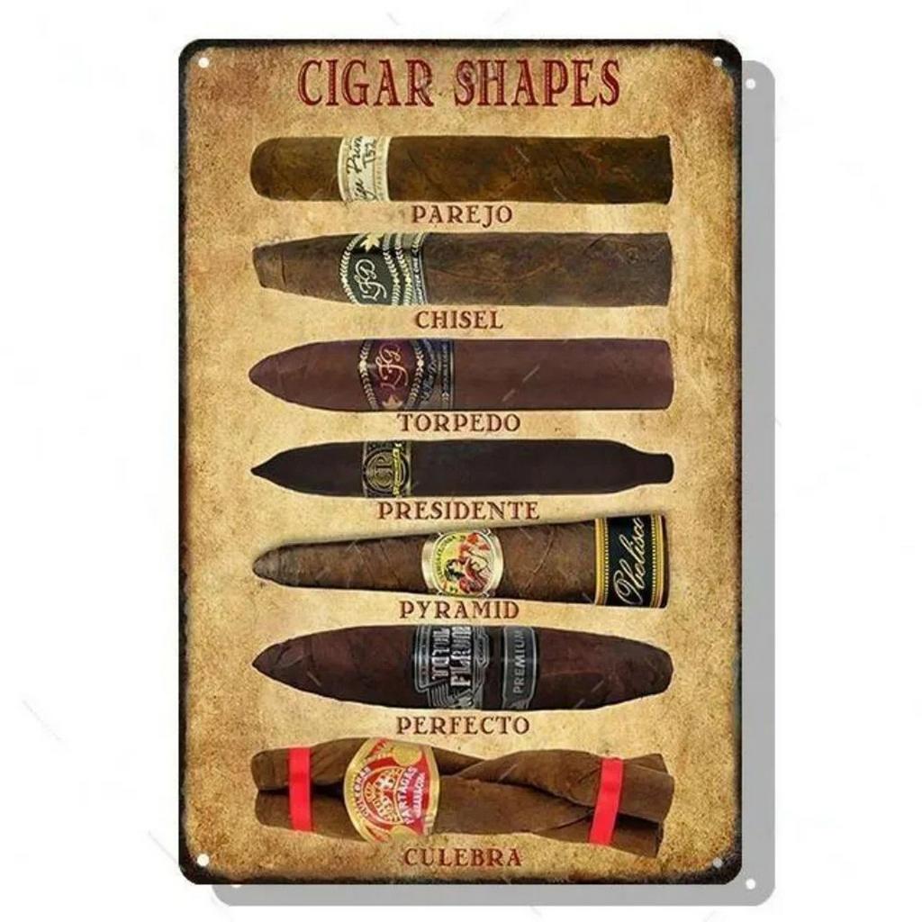 Whiskey Metallschilder Zigarren Wanddekoration Plakette Vintage Kunst Poster Eisenmalerei für Man Cave Zuhause Café Garten Club Bar