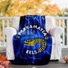 Parramatta Eels Flag Flannel Blanket Soft All-Season Throw, Design for Camping, Car Travel, Hiking Sofa, Bed, Office Perfect Gift for Parties