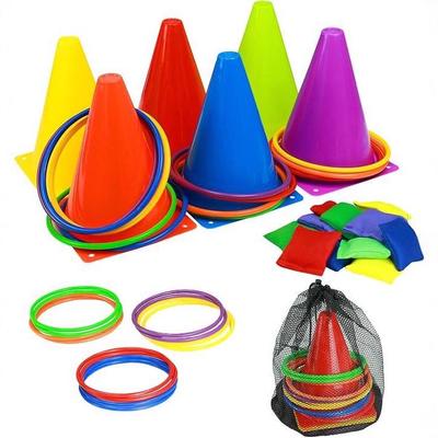 Children's Ring Toss Game: Sensory Training & Team Building Toy with Ice Cream Cone Design
