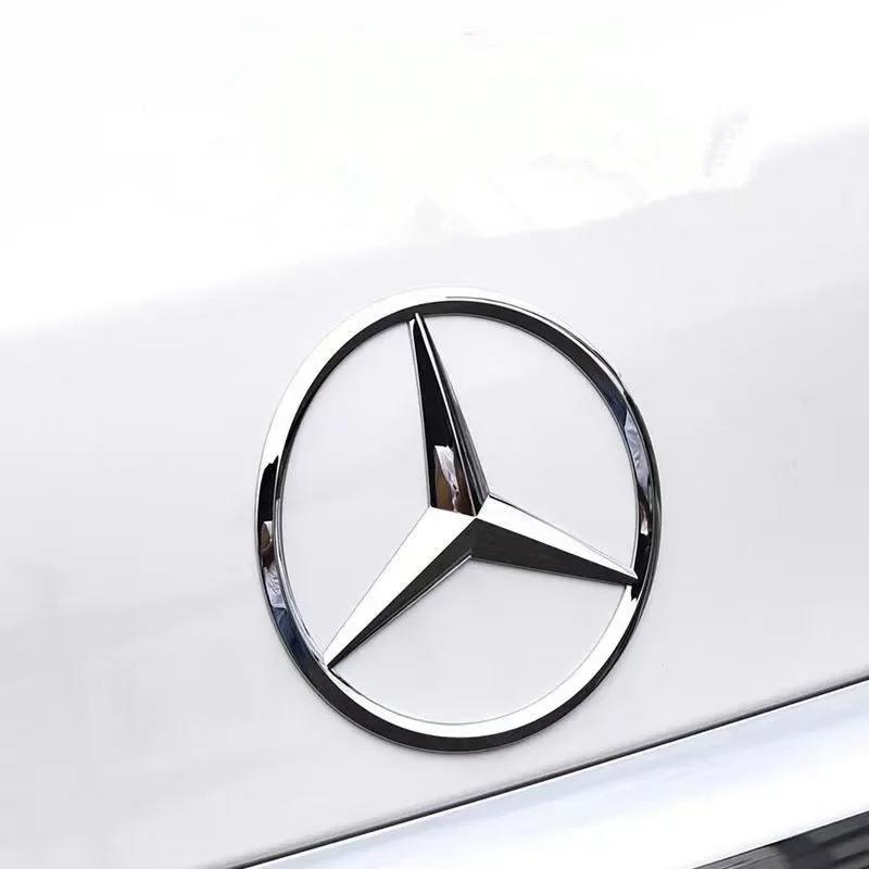Für Mercedes Benz 9cm ABS Auto Heckaufkleber Kofferraum Emblem Aufkleber für Mercedes Benz S320 W164 W203 W204 W168 C180 E320 A200 CLA CLK