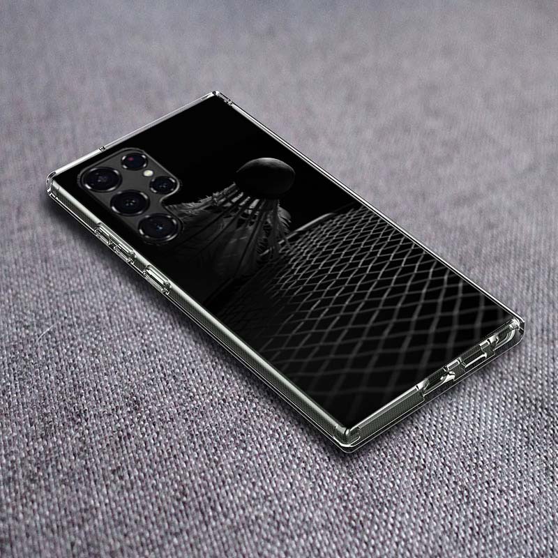 Badminton Sport Phone Case For Samsung Galaxy S24 S23 S21 S20 FE S22 S26 Ultra S25 Edge S10 Plus Cover Clear TPU Capa Shell Coqu
