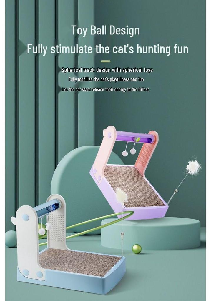 Durable Multifunctional Cat Scratching Board for Kittens (0-6 Months) - Wear-resistant Corrugated Cardboard for Claw Sharpening, No Shedding.