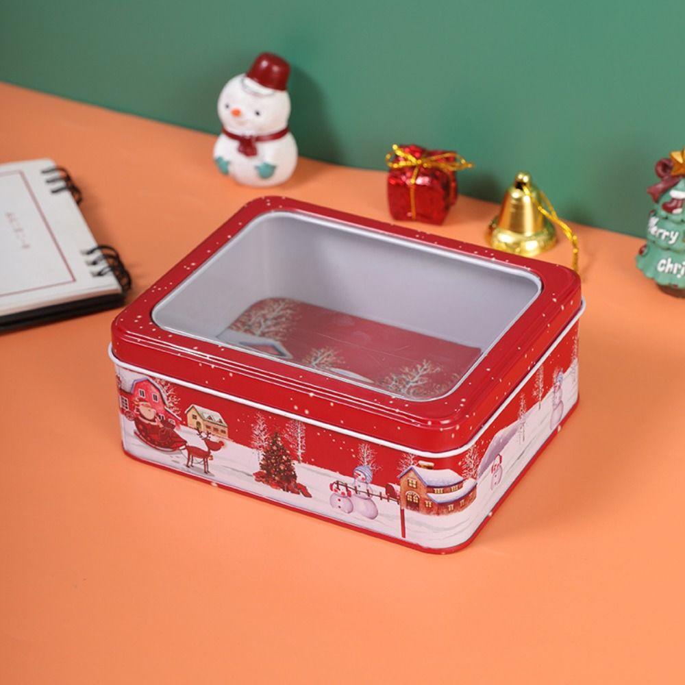 Trick or Treat Pattern Print Baking Cookies Box Christmas Tin Box Popular Packing Case