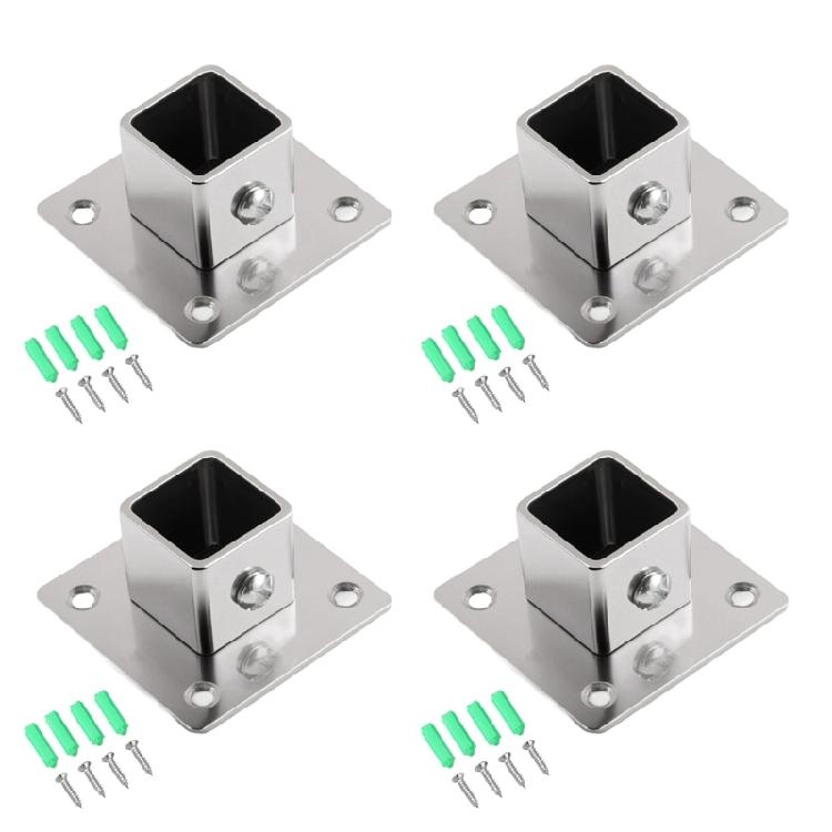 

Adjustable Side Mount Flange Base Bracket Corrosion Resistant Secure Installation Clothes Rod Bracket For Closet Rod