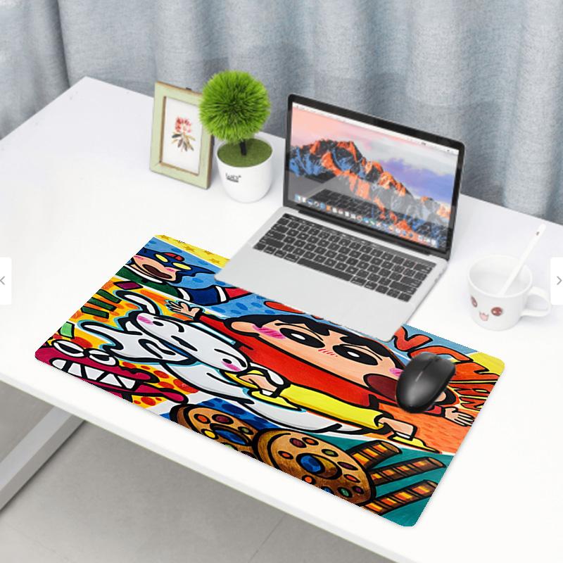 Crayon Shin Baskılı Mouse Pad, Kaymaz Masaüstü klavye Matı, PC Dizüstü Oyun Çalışma Günlük Kullanım için, Havalı Festival Sürpriz Hediye
