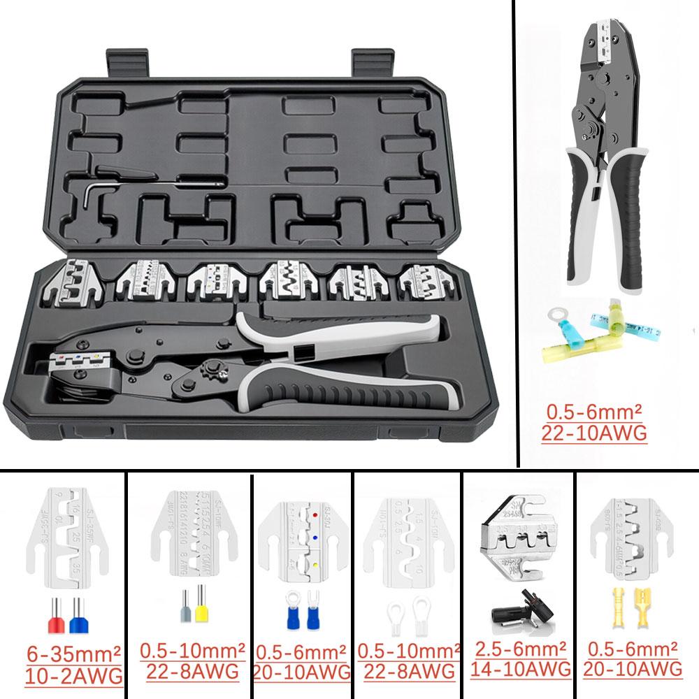 HS Crimping Tool Pliers Crimp Jaw Set HS-03B/10N/10WF/35WF/2546B/03J/125 used for crimping terminals светло-синий