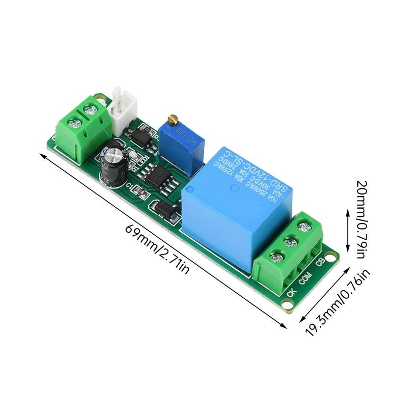 DC 5-12V Adjustable Timer Delay Module 1-10Sec Auto Turn Off Delay Switch for LED Strip Light Timing Control