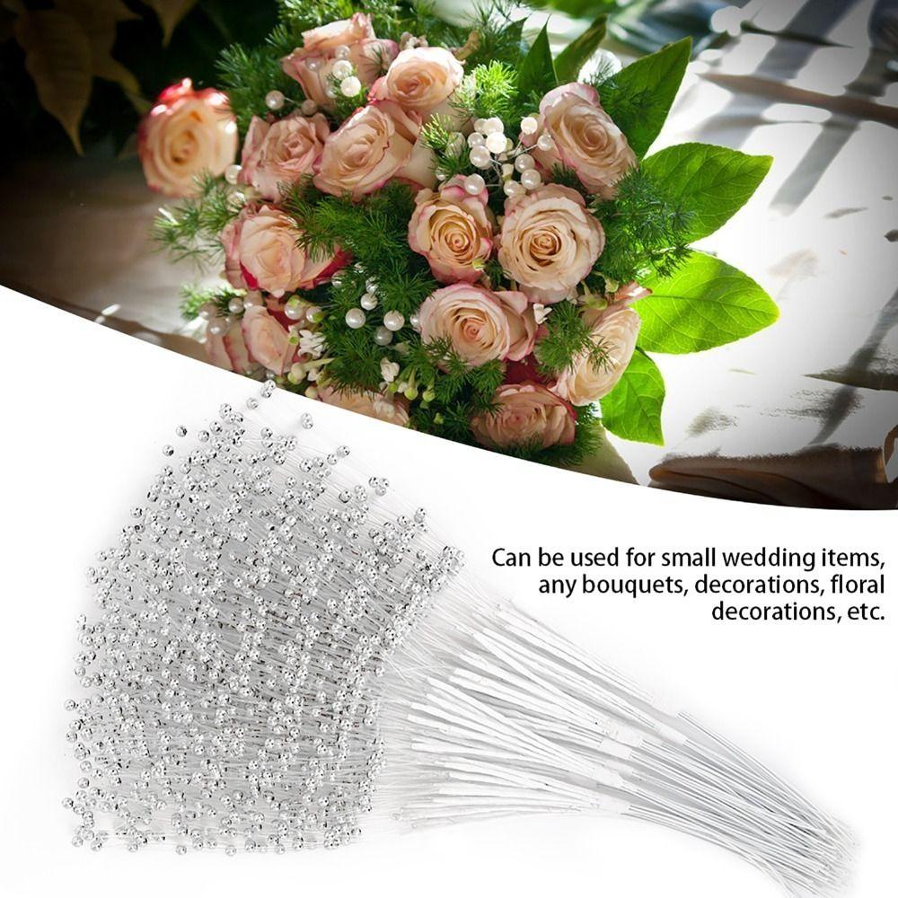 100pcs ABS Material Pearl Sticks 3mm Bead DIY Accessories String Pearls Wedding Party