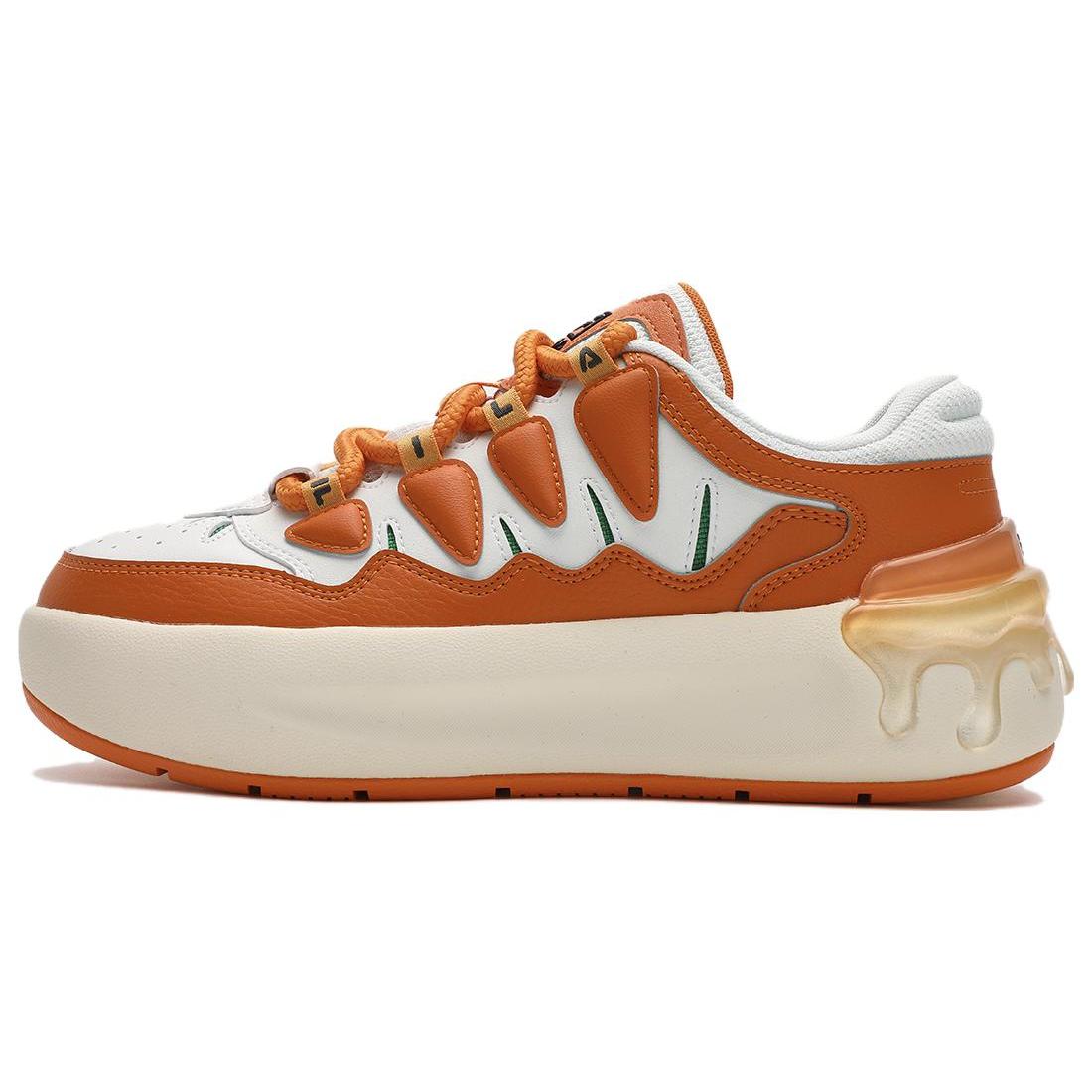

New FILA CARROT 1 Carrot Shoes Low Top Skateboard Shoes Women s Orange White F12W411201FOA 36.5