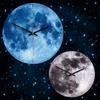 Creative Painting Wall Clock 11 Inch Moon Wall Clock Living Room Acrylic Wall Decoration Mute Clocks Unique Gift