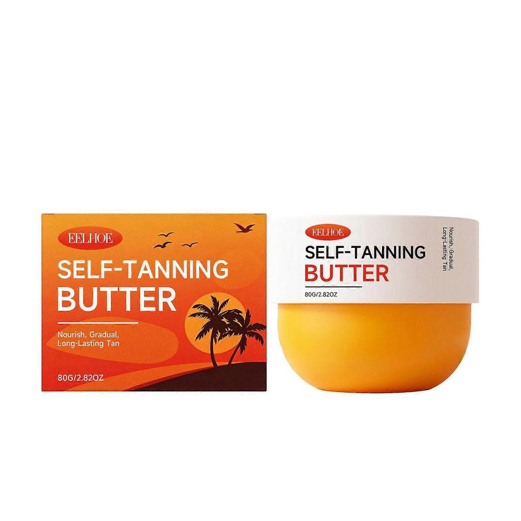 Burro Autoabbronzante, Crema Autoabbronzante Graduale Bronze, Burro Corpo Idratante per Abbronzatura Naturale a Lunga Durata, Senza Tonalità Arancioni, Autoabbronzante Nutriente, 80g