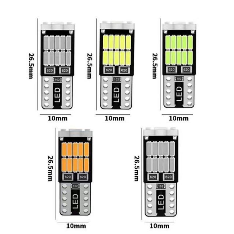 2pcs T10 Led Canbus No Error Car Interior Light T10 26 SMD 4014 Chip Pure White Instrument Lights B Car Parking Position Lights