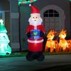 Waterproof Inflatable Christmas Santa Claus Lighted Outdoor Yard Decor Giant Holiday Ornament for Winter Garden Parties