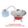 Outdoor Mini Portable Folding Heater Camping Lotus Burner Kitchen Cooker Heating Foldable Furance Head Card Gas Stove Wind Proof
