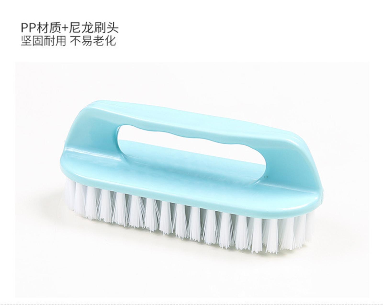

Plastic Bristle Laundry Brush with Handle Hard Bristle Multi Purpose Cleaning Tool for Shoes Clothes and Household Surfaces One Size синий