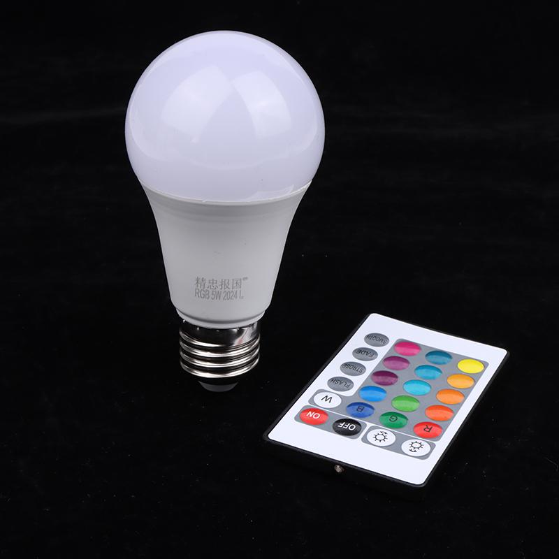 Spotlight Bulb E27 220V Rgb Led Light Bulb 5/7/10/15/20/30W Ir Remote Control Changeable Colorful Dimmable Rgbw Led Lamp