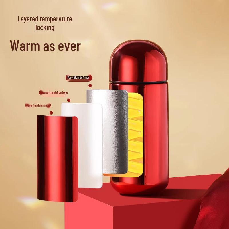 Women's 200ml Titanium Insulated Cup - Stylish, Portable, Compact, and Pure Titanium Design