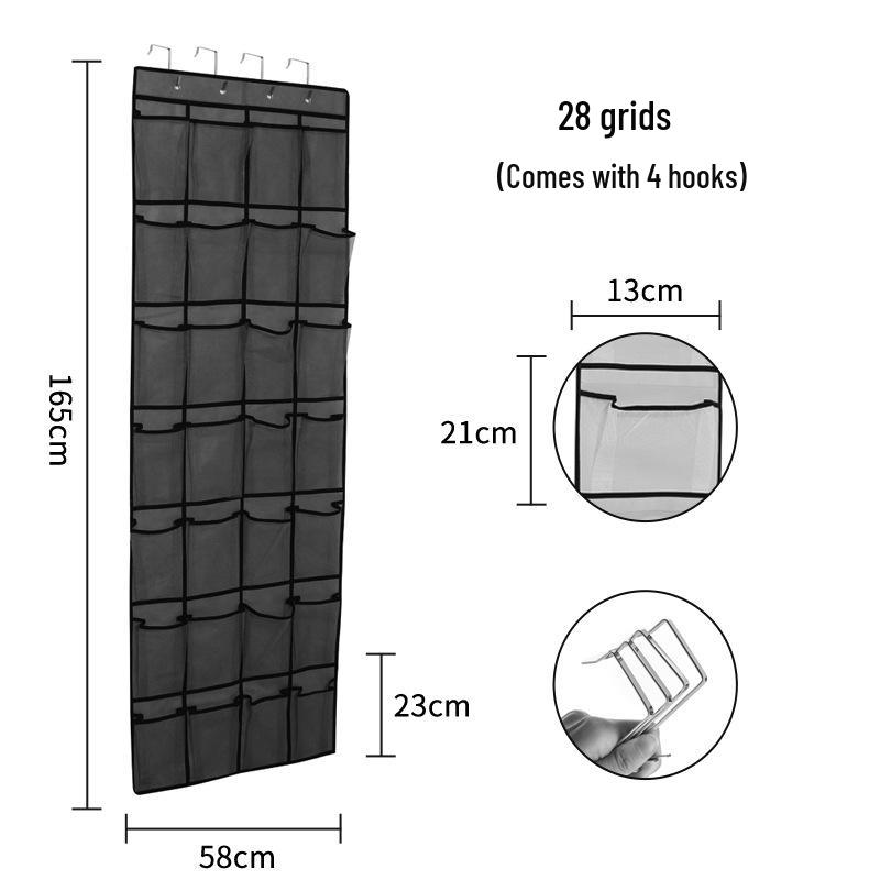 Kancalı 35 Bölmeli Kapı Üstü Ayakkabı Saklama Çantası
