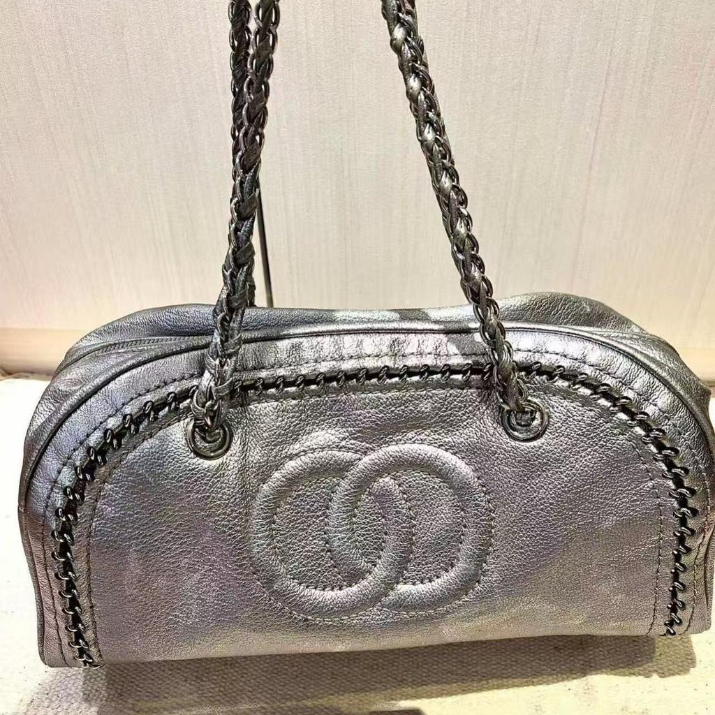 New Niche Denim Simple Bowling Underarm Chain Crossbody Portable Crossbody Bag Shoulder Bag Women's Bag