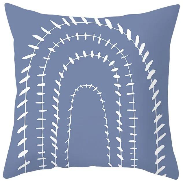 Blue Purple Abstract Geometric Study Pillowcase Office Living Room Home Pillowcase Car Ornaments