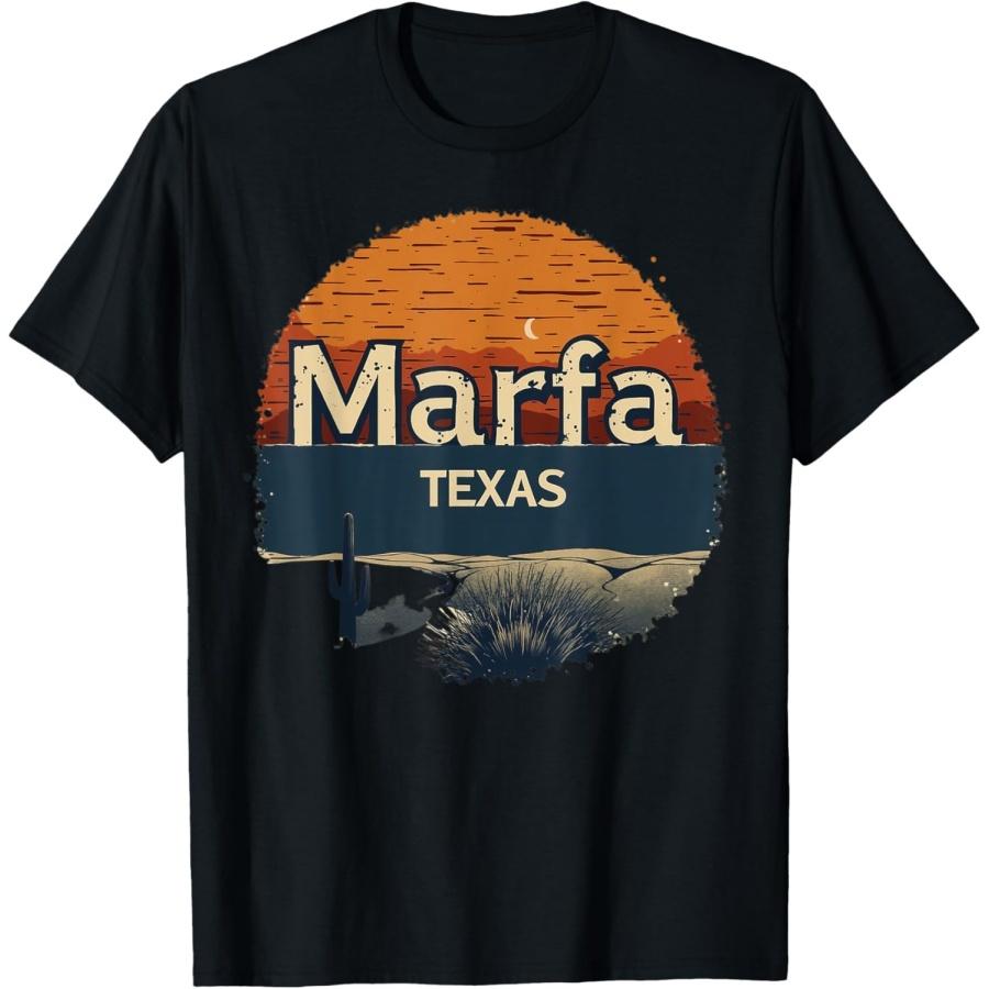 Marfa Texas Desert Sunset Graphic T-Shirt XXXXXL чёрный