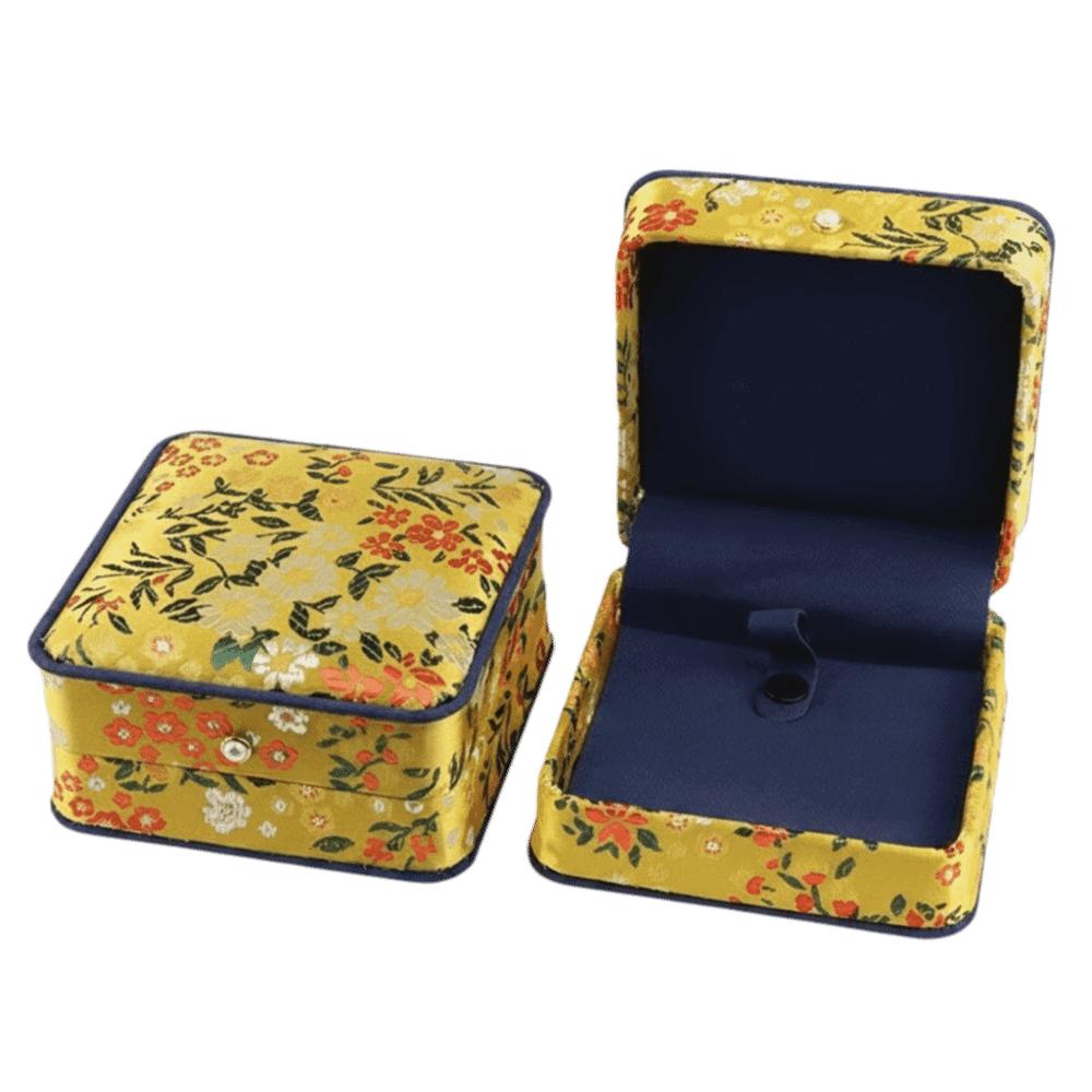 Brocade Fabric Brocade Jewelry Box Exquisite Embroidery Portable Jewelry Holder For Women